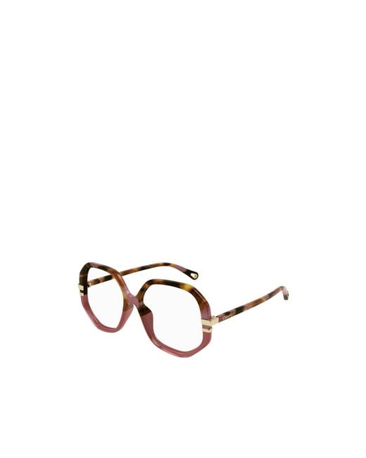 Chloé White Chloé Eyewear Rectangular Frame Glasses