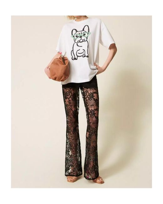 Twinset Black Lace Trousers