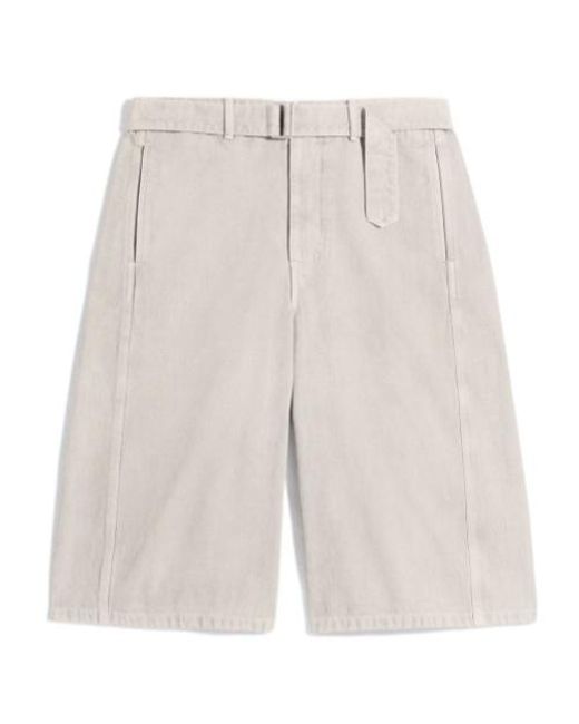 Lemaire White Denim Shorts for men