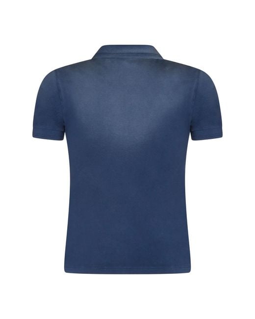 Acne Blue Sprayed Polo T-Shirt