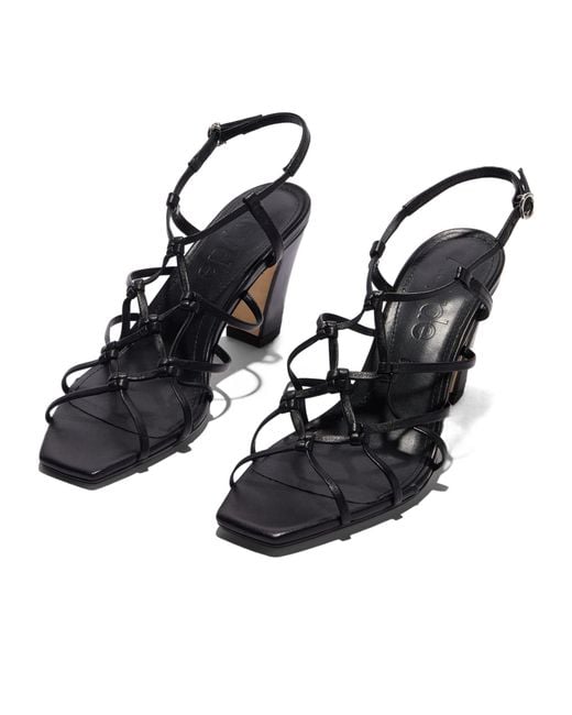 Aeyde Black Acacia Block-Heel Sandals