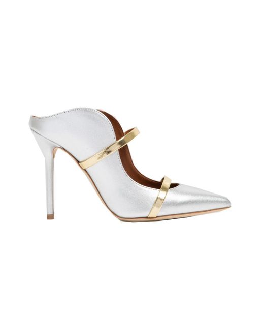 Malone Souliers White Maureen 100 Mules