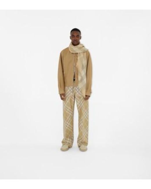 Burberry Natural Vintage Check Frayed-Edge Scarf for men