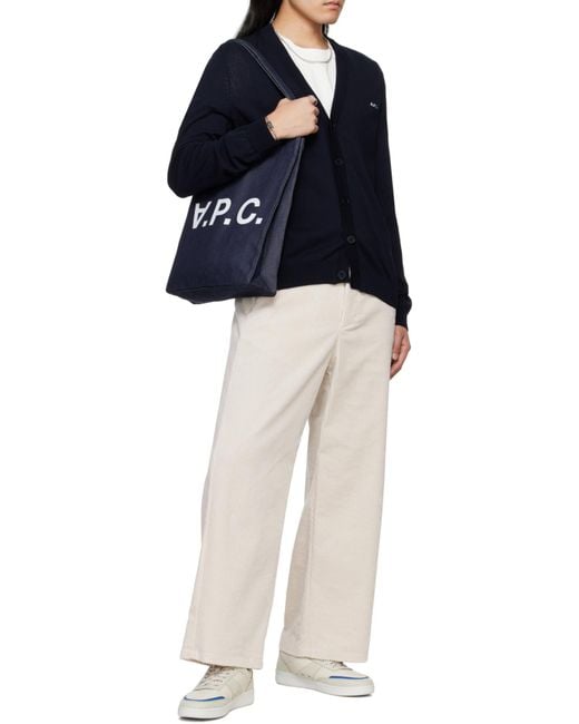 A.P.C. Black Cotton Trousers for men