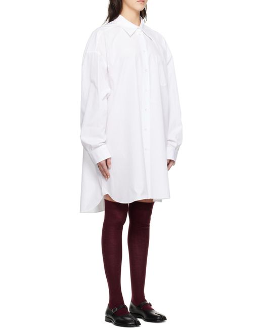 Maison Margiela White Knee-Length Shirt