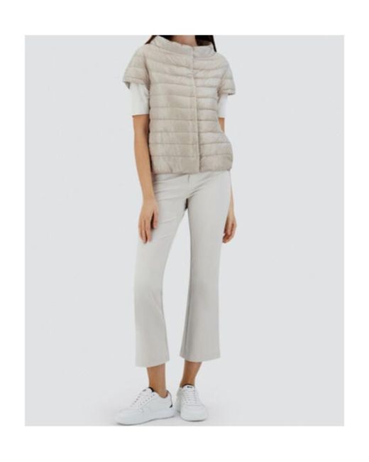 Herno White Short-Sleeve Quilted Jacket