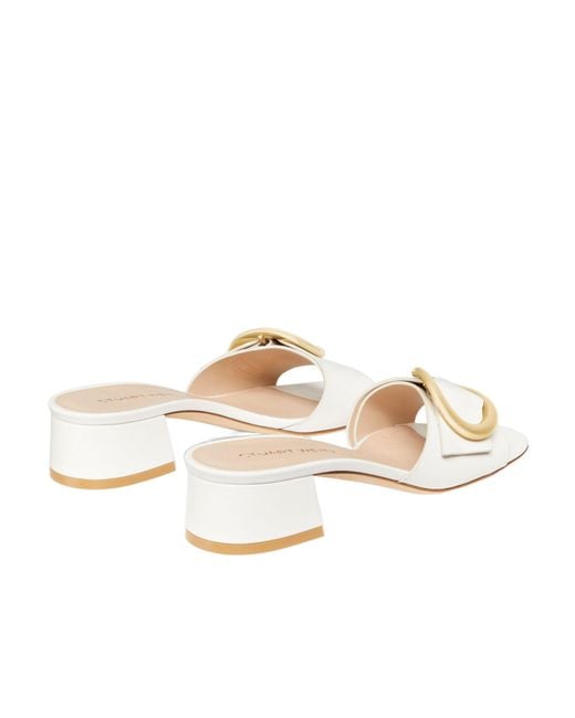 Stuart Weitzman Natural Benni 35 Slide Sandals