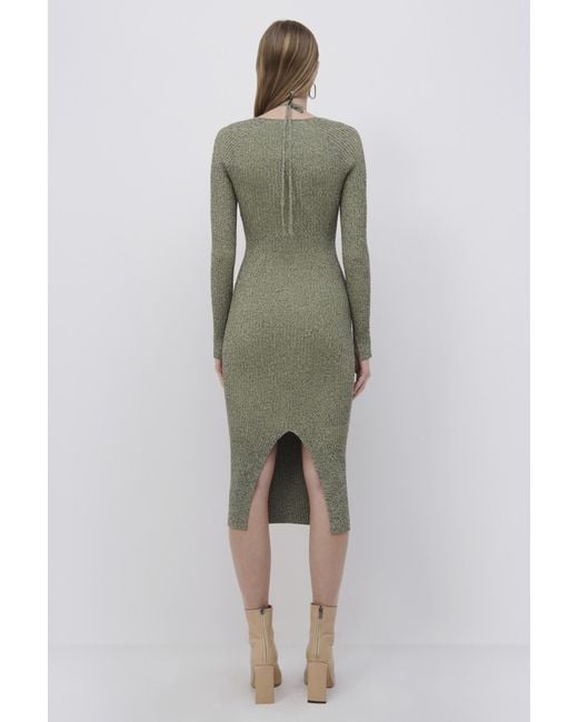 Jonathan Simkhai Green A Neckline Dress