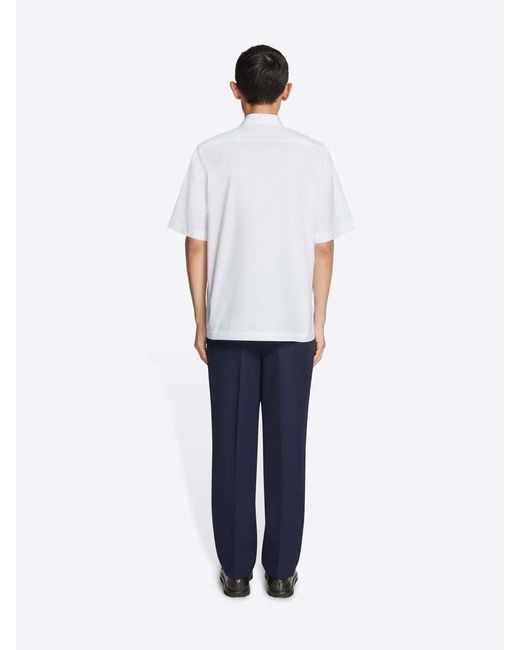 Dries Van Noten White Short Sleeved Buttoned Shirt for men