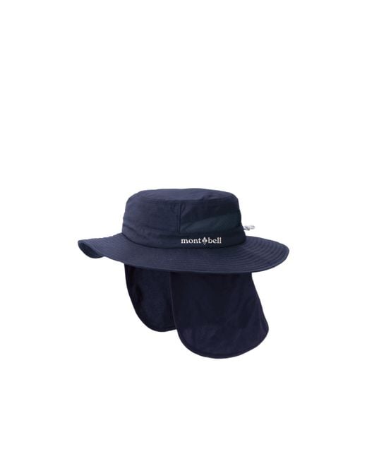 Montbell Blue Wide-Brim Sun Hat for men