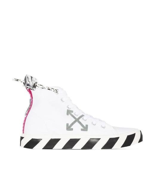 Off-White c/o Virgil Abloh White Vulcanised Mid-Top Sneakers for men