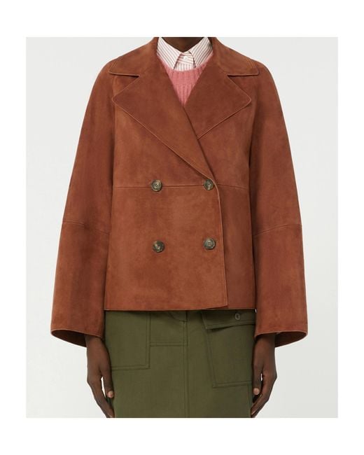 Max Mara Brown Weekend Wkdsospiro Double-Breasted Jacket