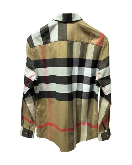 Burberry Green Plaid Shirt for men