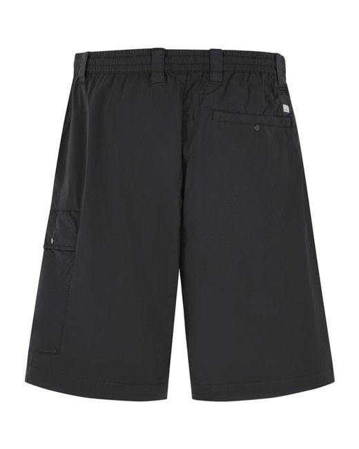 C P Company Gray Cargo Lens Pocket Shorts for men