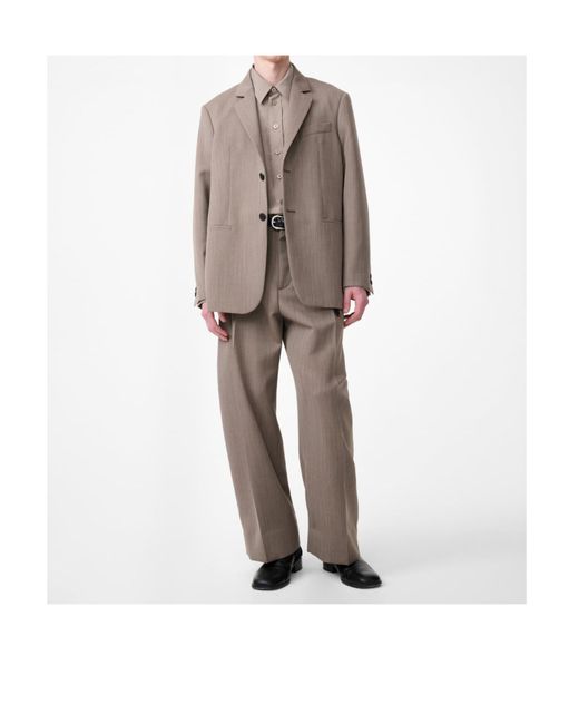 Studio Nicholson Brown Single-Breasted Blazer for men