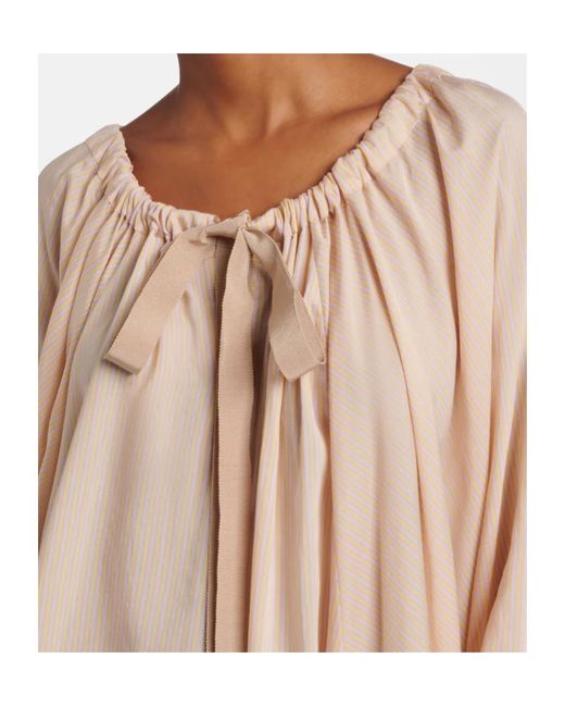 Patou Natural Striped Midi Dress