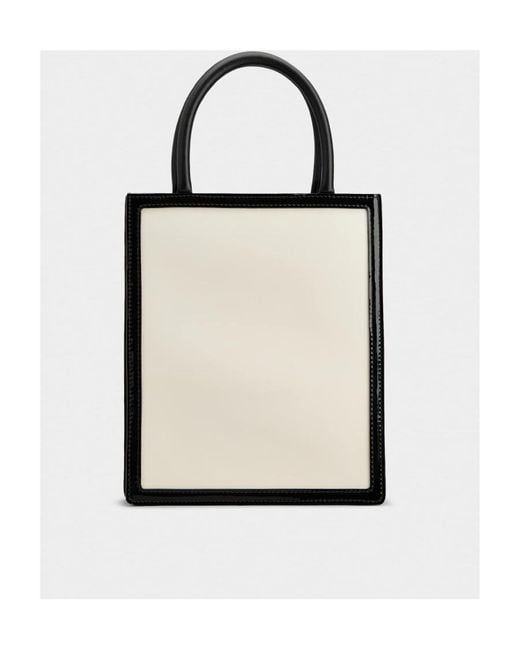 Roger Vivier White Belle Vivier Voyage Lacquered Buckle Mini Tote Bag