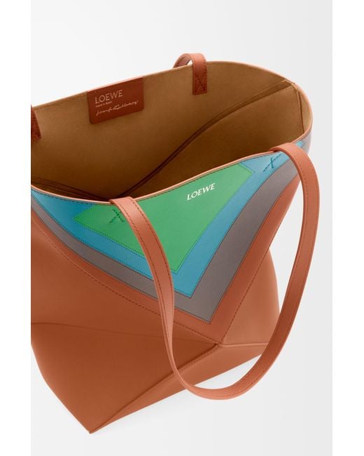 Loewe Blue Medium Puzzle Fold Tote Bag