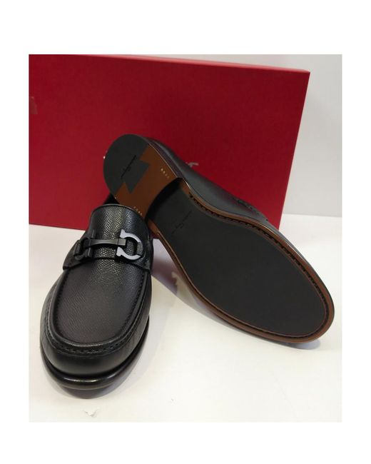 Ferragamo Logo Plaque Slip-On Loafers Ferragamo Gancini-plaque Leather Loafers | Black | FARFETCH main image 2