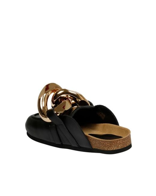 J.W. Anderson Black Chain Muller Shoes