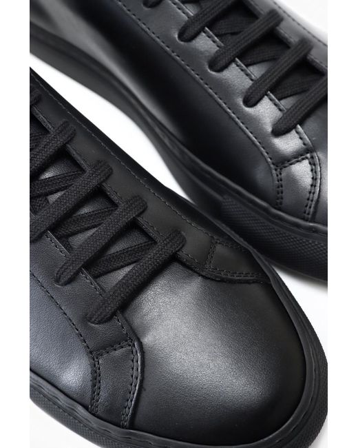 Common Projects Black Logo Casual Shoes for men