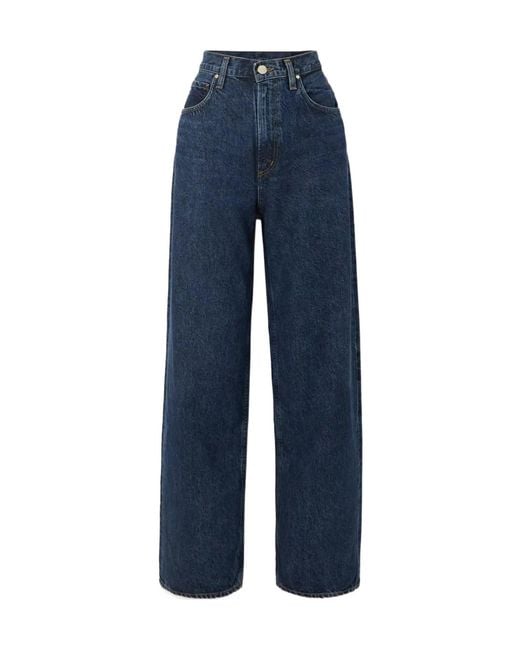 Goldsign Blue Comfortable Loose-Fit Jeans