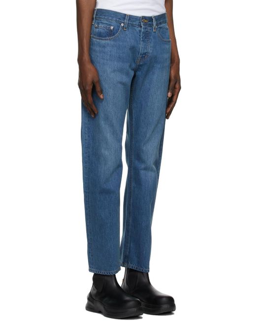 Helmut Lang Blue Logo Jeans for men