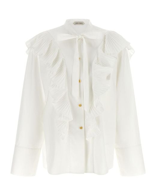 Alberta Ferretti White Single-Breasted Shirt
