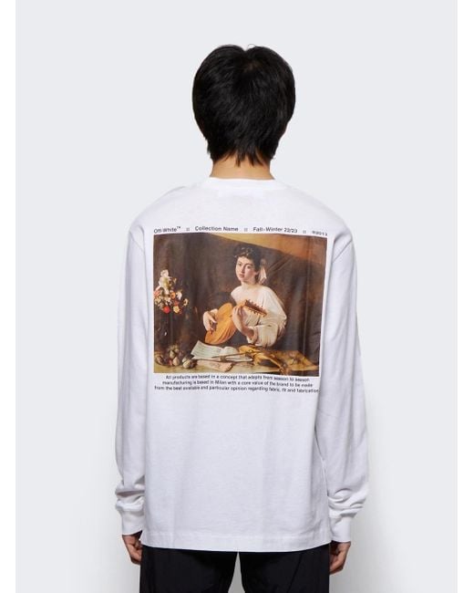 Off-White c/o Virgil Abloh White Caravaggio Lute Print T-Shirt for men