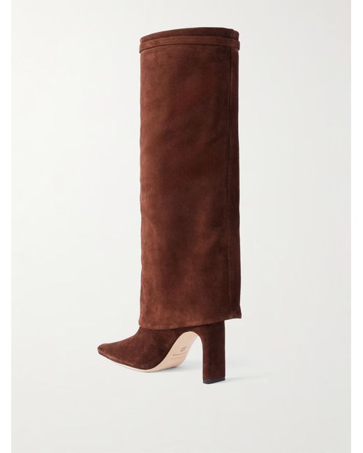 Staud Brown Wally Buckle Knee-High Boots