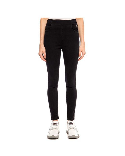 MSGM Black Logo Cotton Jeans
