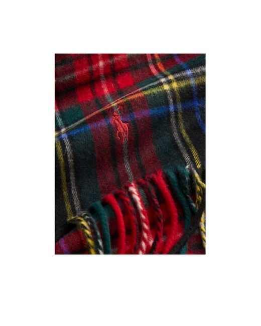 Polo Ralph Lauren Blue Plaid Scarf for men