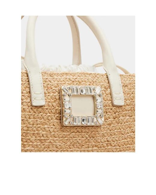 Roger Vivier Natural Viv' Skate Small Shopping Bag