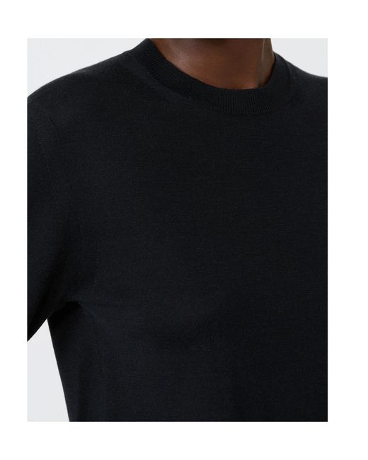 Max Mara Black Short-Sleeved Knitted Top
