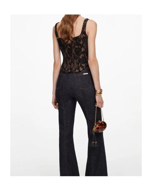 Self-Portrait Black Lace Corset Top