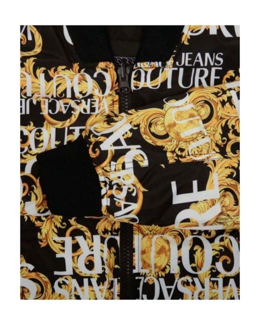 Versace Jeans Black Baroque Printed Casual Jacket