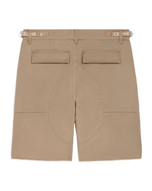 Céline Natural Cargo Shorts for men