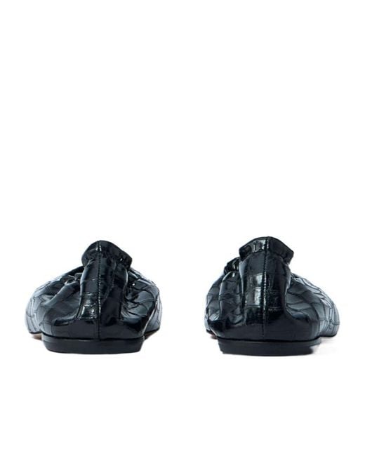 Dries Van Noten Blue Embossed Ballerina Flats