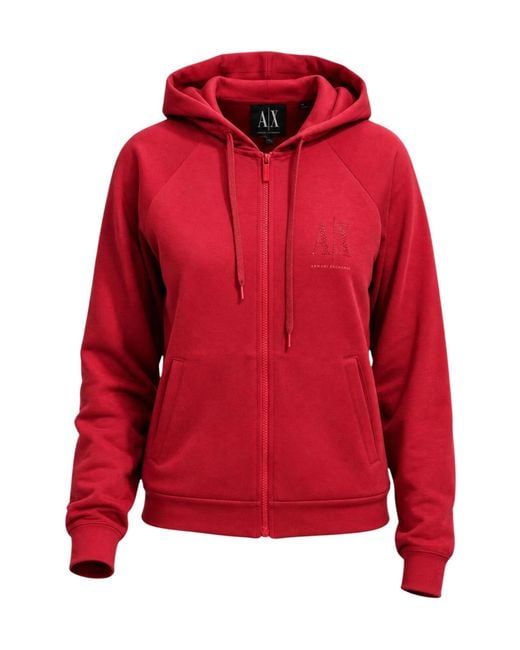 ARMANI EXCHANGE Red Zipper Sweatshirt