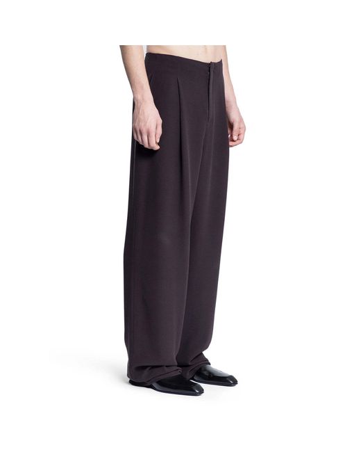 Saint Laurent Blue Pleated Casual Pants for men
