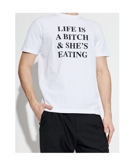 DSquared² White Slogan Print T-Shirt for men
