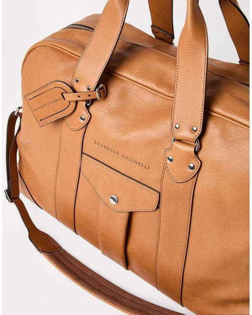 Brunello Cucinelli Brown Vachetta Bag for men
