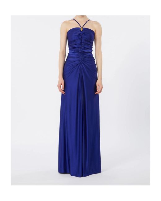 Max Mara Blue Viscose Jersey Dress