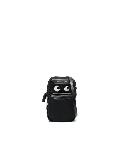 Anya Hindmarch Black Logo Cross-Body Bag