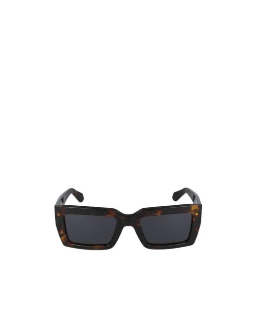 Ferragamo Black Eyewear Rectangular Frame Sunglasses