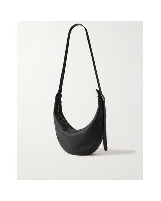 Khaite Black Augustina Small Zipped Shoulder Bag