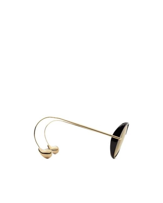 Bottega Veneta Metallic Eyewear Aviator Frame Sunglasses for men