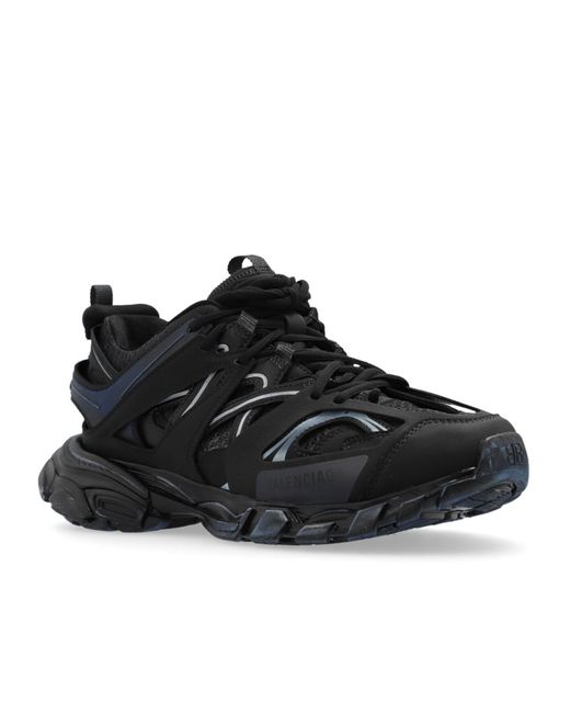 Balenciaga Black Track Panelled Lace-Up Sneakers