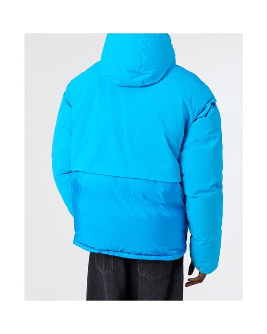 Represent Blue Hooded Down Jacket for men