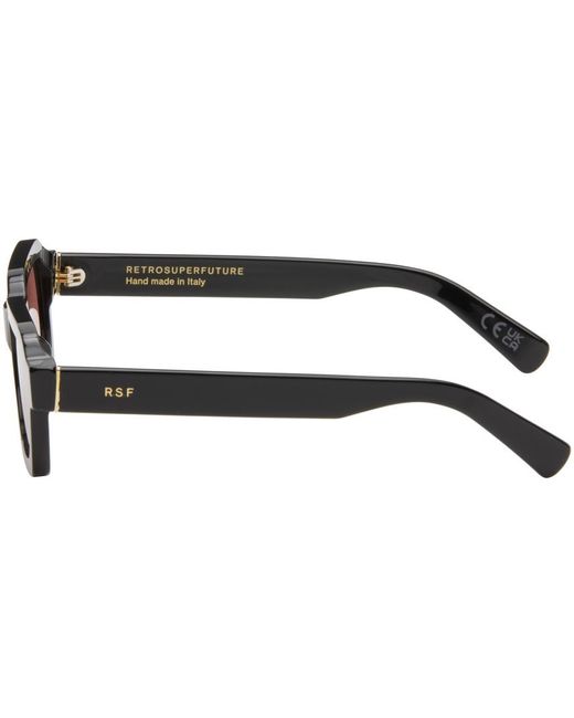 Retrosuperfuture Black Caro Square Frame Sunglasses for men